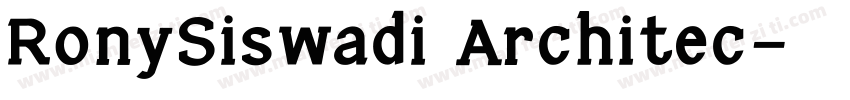 RonySiswadi Architec字体转换
